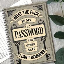 1本趣味螺旋密码笔记本，适用于互联网和电脑登录，记录网站、用户名、密码，家庭或办公室密码保存器，手工剪贴簿套装材料 - A5 - 查看 4