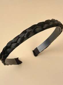 1pc Fashionable Minimalist Faux Hair Braided Headband - Multicolor - View 3
