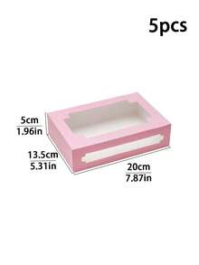 10/20pcs Transparent Window Bread/Donut/Candy/Macaron Snack Boxes, Dessert Gift Packaging Boxes Suitable For Easter, Holidays, Birthdays, Parties - View 12