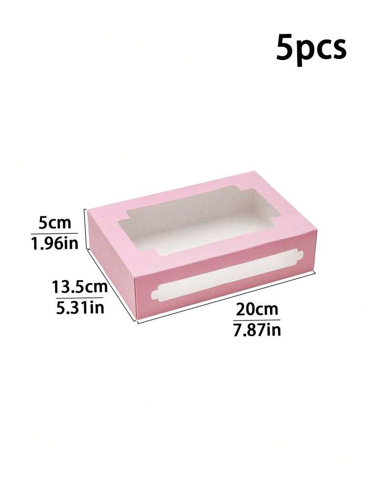 10/20pcs Transparent Window Bread/Donut/Candy/Macaron Snack Boxes, Dessert Gift Packaging Boxes Suitable For Easter, Holidays, Birthdays, Parties - View 12