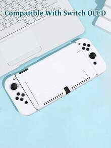 白色图案保护壳，1个装，兼容Switch2/Switch NS/Switch OLED/Switch Lite，兼容Switch游戏机配件，保护您的游戏设备，Switch玩家的最佳礼物 - 查看 5