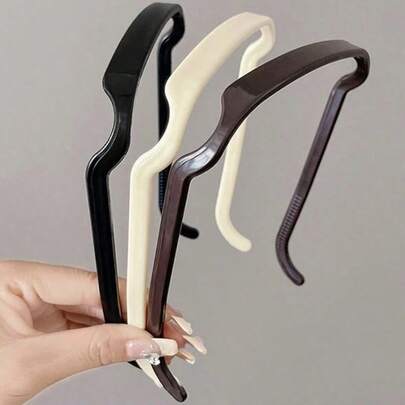 3pcs/Set Women's Square Glasses Headband, Women's Invisible Curling Hair Fixator, Square Glasses Headband Women Hair Tie Headpiece Invisible Curling Hair Fixator Fashion Glasses Headband