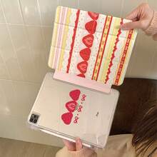 Cute Cream Strawberry Cake Design Tablet Protective Case Compatible With Apple 11th Gen, Pro 2025 New Model, 10th Gen, Air 7/6, 11 Inch, Stylus Slot, Anti-Bend, Suitable For Women And Men - Multicolor - View 4