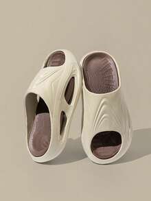 Autumn/Winter Warm Anti-Slip Indoor Slippers, Christmas & Halloween Deer & Christmas Tree Embroidery Warm House Slippers - Brown - View 2