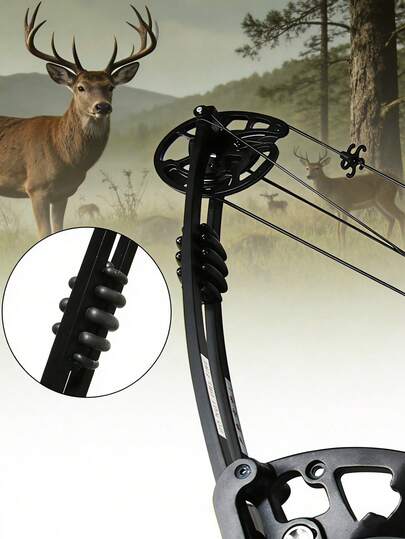 1 Pair Outdoor Hunting Archery Accessories Shock Absorbers, Made Of Rubber Material, Easy To Install, Compatible With Compound Bow And Other Archery Accessories, Shock-Absorbing And Noise-Reducing, Helps Reduce Hand Discomfort During Shooting, Ideal Upgrade For Archery Enthusiasts