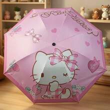 SANRIO 1把卡通折叠伞 - 小巧轻便，8根伞骨，防紫外线，防水，易于携带，休闲百搭，男女皆宜，时尚配饰，母亲节礼物，花园、夏季、海滩、旅行必备、房间装饰，柔软舒适，旅行必备，海滩必备，毕业季，毕业典礼，毕业典礼，祝贺毕业，毕业派对，旅行徒步必备，露营必备，便携工具，夏季必备，夏季便携，雨伞 - 彩色 - 查看 8