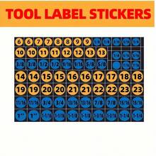 75pcs/Set Mechanical Drive Socket Label Stickers, Quick And Easy Socket Reminder Stickers, Convenient Identification Label Set - 75 Small Stickers - View 8