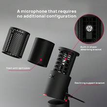 HyperX The SoloCast 2 Microphone Is A Professional Microphone For Gaming, Esports, Live Streaming, And Singing. It Features One-Button Mute, Plug-And-Play Functionality, High-Resolution Audio Quality, And Is Compatible With Operation Delta Force. - View 5