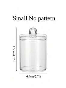 Pink Bow Pattern 2-In-1 Bamboo Lid Transparent Plastic Storage Box, Desktop Cosmetic Organizer Box With Dual Round Holes, Transparent Dual-Compartment Makeup Organizer - Multicolor - View 11