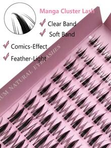 120 sợi/10 hàng mi giả hoạt hình trong suốt, xoăn, kiểu anime kèm cọ, tạo vẻ ngoài tự nhiên, phù hợp cho người mới bắt đầu. - D - Xem 5