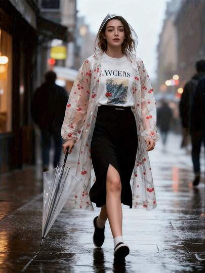 Impermeable con capucha reforzado de EVA de alta calidad y resistente al viento para mujer - Adecuado para ciclismo, senderismo, piragüismo, conducción de motocicleta - Ropa deportiva semi-formal (Ropa impermeable para adultos) para primavera/verano, regalo de dama de honor, decoración de habitación, decoración de dormitorio, playa, viaje, accesorios para hombres, accesorios para mujeres, vacaciones