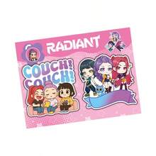 KPOP Witches Coven Cartoon Memo Pad, Multi-Layer Sticky Notes, Reusable Message Stickers - Multicolor - View 7