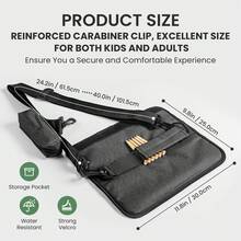 FINGER TEN 升级版迷你高尔夫球包，采用防翻盖设计，单只装，轻便耐用，小巧便携，可容纳 3-7 支球杆，适用于练习场、球场和训练场地。 - 黑色 - 查看 5