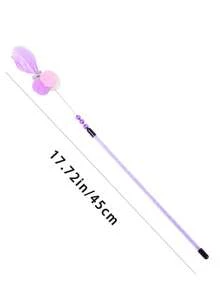 手工摇铃糯米球逗猫棒，水晶管羽毛逗猫棒，猫咪用品 - 查看 3