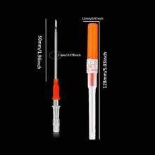 Kit de perforación de pezón o kit de perforación de ombligo - Agujas de perforación y set de pinzas de acero inoxidable 14G - Ver 4