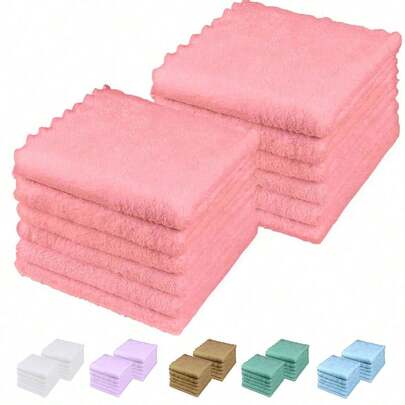 6/12 piezas, Paños faciales de microfibra, Paños suaves para la cara, de secado rápido y reutilizables, Paños desmaquillantes, Tecnología de borde sin costuras, Cómodos y suaves, Paños desmaquillantes de tamaño para viaje