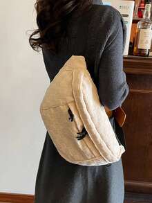 Compact, Versatile, Simple, Casual, Daily Commuting, Retro-Style Women's Elegant And Exquisite Crossbody Bag, 2026 New Model - White - View 3