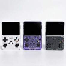 Consola de juegos portátil retro R36S, sistema Linux, pantalla IPS de 3.5", capacidad de 18,000+ juegos, reproductor de video portátil de bolsillo - Morado - Ver 10
