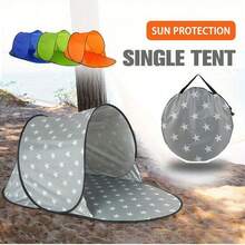 Single Pack Instant Beach Tent - UV Protection Sunshade, Lightweight Beach Canopy, Outdoor Adventure Sun Shelter - 30 Seconds Quick Setup - Essential For Family Beach - Music Festival Camping Gear - Backyard Sun Shade - Sports Events Shade - Emergency Sun Protection - 彩色 - 查看 2