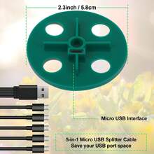 育苗盘生长灯 全光谱室内植物生长灯 育苗盘套装，带湿度罩 植物生长灯 发芽盘灯 1分2/1分3/1分4/1分5分线器 植物生长灯 - 綠色 - 查看 3