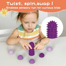 Pocket Spike Keychain With Clicking Button Spinner - Sensory Toy For Relieving Anxiety, Improving Focus, And Stress Relief. Ideal Novelty Gift. - Multicolor - View 6