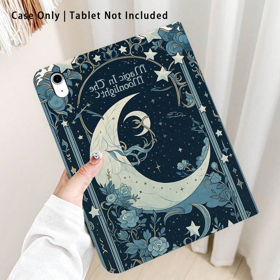 1个翻盖式平板电脑保护套，带笔槽，蓝色星空图案，兼容荣耀Pad 8/9/10、荣耀GT 11.5英寸/X7/X8A/X9/X8Pro/X9Pro/V9/V8 Pro、MatePad SE 11英寸/MatePad 11英寸/11.5英寸、MatePad Pro、苹果第十代/11 2025 (A16)、A9/A9+/A11/S11/S10 FE+，具备自动休眠/唤醒功能，适合作为返校季、情人节、节日礼物。 - 彩色 - 查看 1