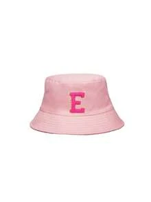 1pc A-Z Letter Print Sun Hat, Kids Bucket Hat Unisex Beach Hat UV Protection - Pink - View 11