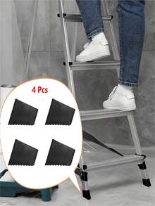 2/4pcs Non-Slip Rubber Ladder Feet Pads - Universal Replacement Anti-Slip Pads With Textured Toe Design (Black/Red/Grey/Blue), Ladder Safety Accessories, Suitable For Various Indoor/Outdoor Uses, Home/Office/Construction Site - Multicolor - View 11