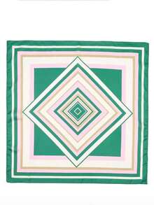 1pc Simple Printed 70cm Square Scarf, New Spring Bandana For Women, Versatile Waist Tie, Headband, Fashion Neckerchief - Multicolor - View 3