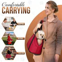 Bolso de transporte plegable para mascotas de dos colores, transpirable, para viajes al aire libre, bolso bandolera/mochila para perros y gatos - Multicolor - Ver 1