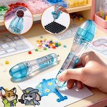 1pc 2.6mm Pixel Art Pen With Ergonomic Grip Design, Transparent Body For Better Visibility, Practical Puzzle Tool - Multicolor - View 11