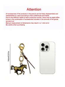 西部牛仔风格钥匙扣，复古马蹄铁吊坠钥匙扣，时尚汽车钥匙扣，适用于手提包、背包、钱包和钥匙，日常使用、旅行和工作皆宜，Y2K风格，是送给骑马爱好者的理想创意小礼物，适合生日、情人节、母亲节、父亲节、圣诞节和新年等节日。 - 彩色 - 查看 8