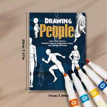 1pc Sketch Practice Notebook, Simple And Easy-To-Use Sketch Instruction, Detailed Tutorial For Human Body Sketching, Beginner-Friendly, Easy Practice, Quickly Develop Sketching Fundamentals (Pen Not Included) - Single Piece - View 3
