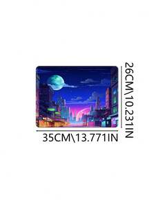 霓虹城游戏桌鼠标垫 XL 加长鼠标垫 游戏键盘电脑办公笔记本电脑鼠标垫 皇后尺寸鼠标垫 缝边防滑橡胶底座 - 查看 15