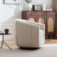 Living Room Chairs - Beige + Chenille + Primary Living Space - View 6