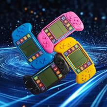 1 Portable Game Console, Educational Handheld Game Device, Training Equipment, Classic Electronic Toy, Suitable As Birthday Gift, Christmas Gift, Excellent Gift, Electronic Pet, Handheld Game Console - Multicolor - View 2