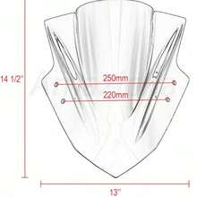 1pc  Parabrisas De Motocicleta Negroprotección Contra Lluvia+Pegatinas reflectantes impermeables - D - Ver 2