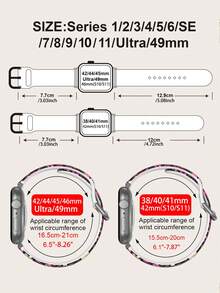 1条柔软弹性透气腕带，适用于 38mm 40mm 41mm 45mm 44mm 42mm 49mm，时尚休闲多色硅胶表带，兼容 Ultra系列S11/S10/SE/9/8/7/6/5/4/3/2/1 - 彩色 - 查看 6