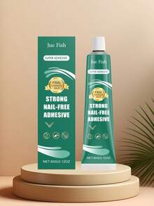 JUE FISH 1pc/60g Household No-Drill Glue, Daily Home Use Fast-Drying Adhesive Suitable For Multiple Surfaces, No Damage To Walls Or Furniture, Strong Bonding, Long-Lasting And Durable, Quick Drying And Setting, Easy To Use, Waterproof And Moisture-Proof, Indoor And Outdoor Universal - Home-use Nail-free Adhesive - View 14