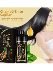 Shampoo Tinte Instantáneo Cubre Canas Jengibre Natural 500ml - Negro - Ver 11