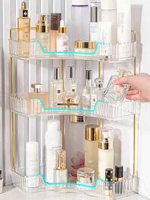 Hộp đựng đồ để bàn hình sừng đơn, phù hợp với góc 90°, có thể dùng làm khay trang điểm, hộp đựng mỹ phẩm, hộp đựng đồ để bàn trong phòng tắm, giá đựng gia vị nhà bếp và khay đựng chai nước hoa, thích hợp cho kỳ nghỉ, bãi biển, phòng tắm, phòng ngủ và các dịp khác, dung tích lớn, trang trí phòng, túi đựng mỹ phẩm. - Trong sáng - Xem 2
