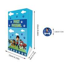 Paw Patrol 12个/6个装汪汪队立大功卡通主题糖果袋，生日庆祝派对礼物，牛皮纸袋糖果袋手提包，可爱的派对礼品袋，适合生日活动和庆祝活动，是粉丝聚会、情人节、感恩节礼物的完美之选，为任何场合增添乐趣。（款式随机） - 多色 - 查看 4