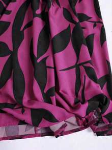 Chân váy chữ A cạp cao in hoa EARO dành cho nữ, thích hợp cho kỳ nghỉ hè, du lịch và mùa xuân. - Hồng đỏ - Xem 7