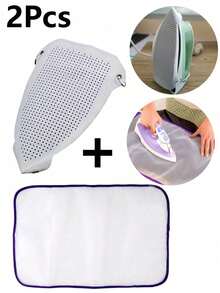 2pcs Set Premium Ironing Protective Pad And Ironing Mesh Pad, Easy To Install, Steam Iron Protective Pad, Suitable For Daily Use Protective Ironing Pad, Thickened Ironing Heat-Insulating Mesh, Suitable For Coats, Suits, Work Clothes. - Multicolor - View 1