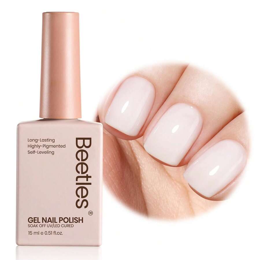 Beetles Milky White Gel Nail Polish - 15ml Neutral Jelly Nude Nail Polish - 乳白色 - 查看 1