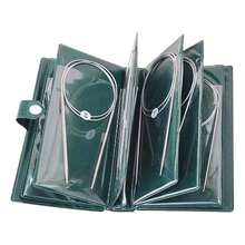 11pcs/Set Stainless Steel Round Knitting Crochet Hooks Set, 80cm Length, With Storage Bag, DIY Handcraft Tools - 80cm - View 1