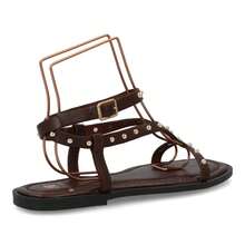 Women Flat Sandals - 咖啡棕 - 查看 4