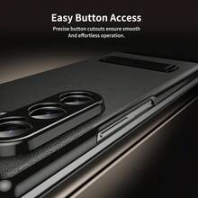 VIETAO Multi-Angle Bracket Magnetic Flip Folding Case Compatible With Samsung Galaxy Z Fold 7 6 5 4 High Classy Luxurious Business Leather Full Body Hinge Protective Slim Cover - Black - View 9