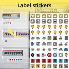 70pcs/Set Electrical Box Switch Identification Stickers - PVC Material - 70 Small Electrical Box Switch Stickers - View 7