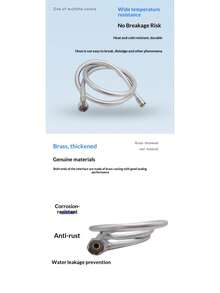 1pc Anti-Explosion Thickened Shower Hose, Universal Connector For Shower Head, Essential For Renovating Rental/Old Houses, Bathroom Shower Head Water Inlet/Outlet Pipe - A - View 8